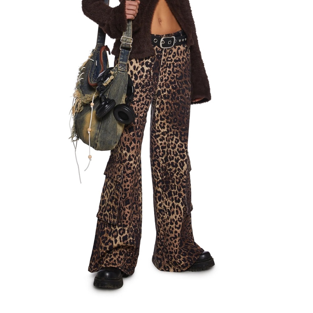 Leopard Cargo Pants